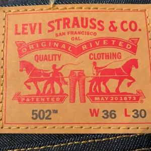 NWT! Dark blue Levi’s 502 taper W36 L30.